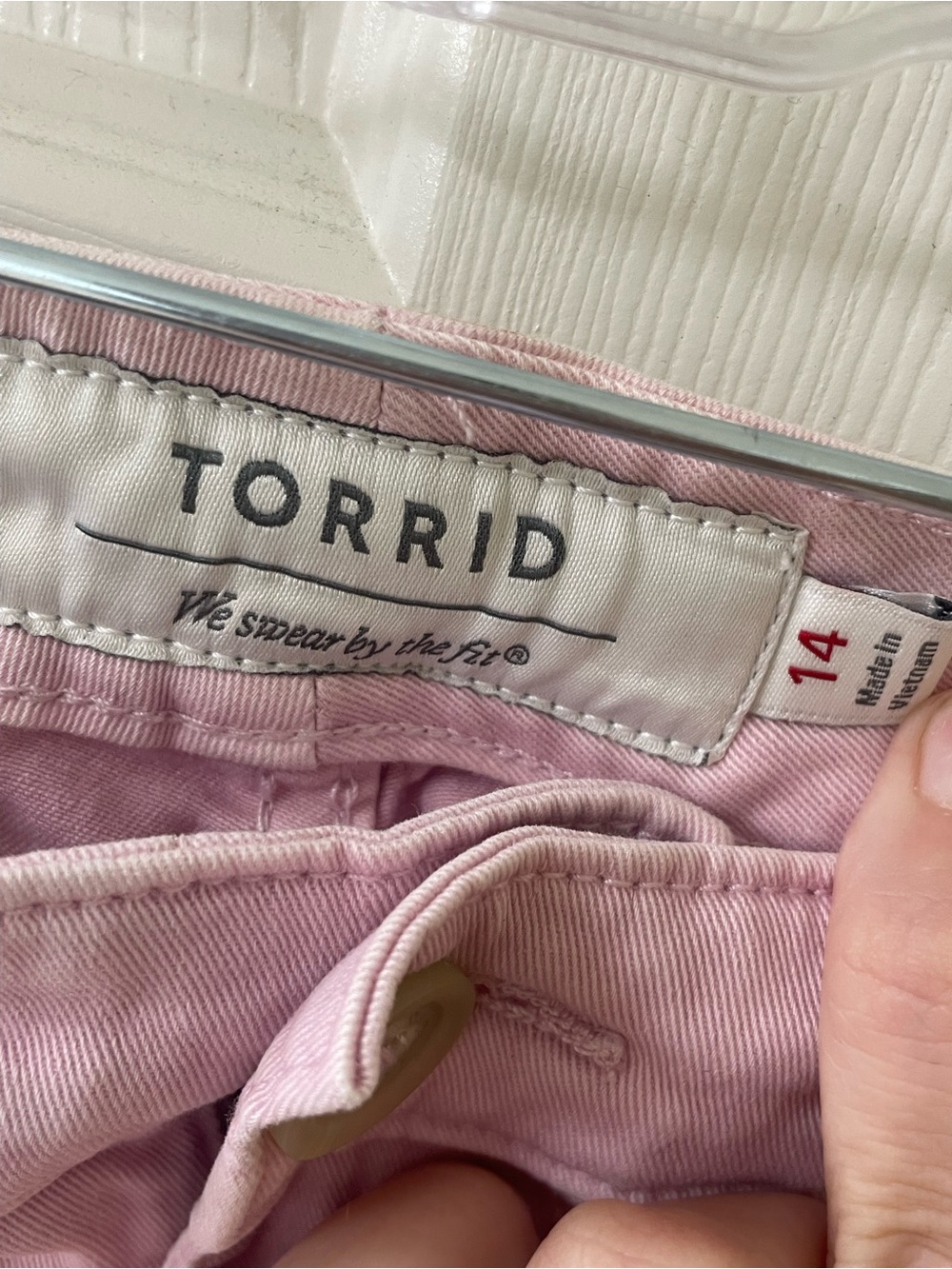 Torrid Pink Rolled-Hem Cotton Shorts - Picture 3 of 3